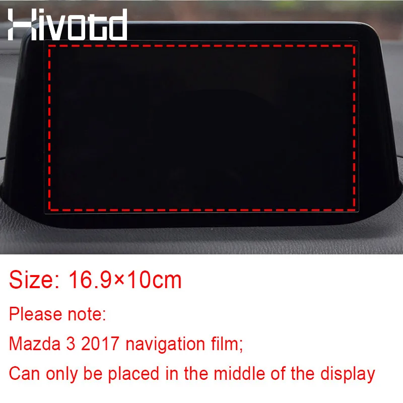 Hivotd для Mazda 3 Axela gps навигационный экран, Стальная Защитная пленка для ЖК-экрана, экран для хэтчбека, автомобильный стиль