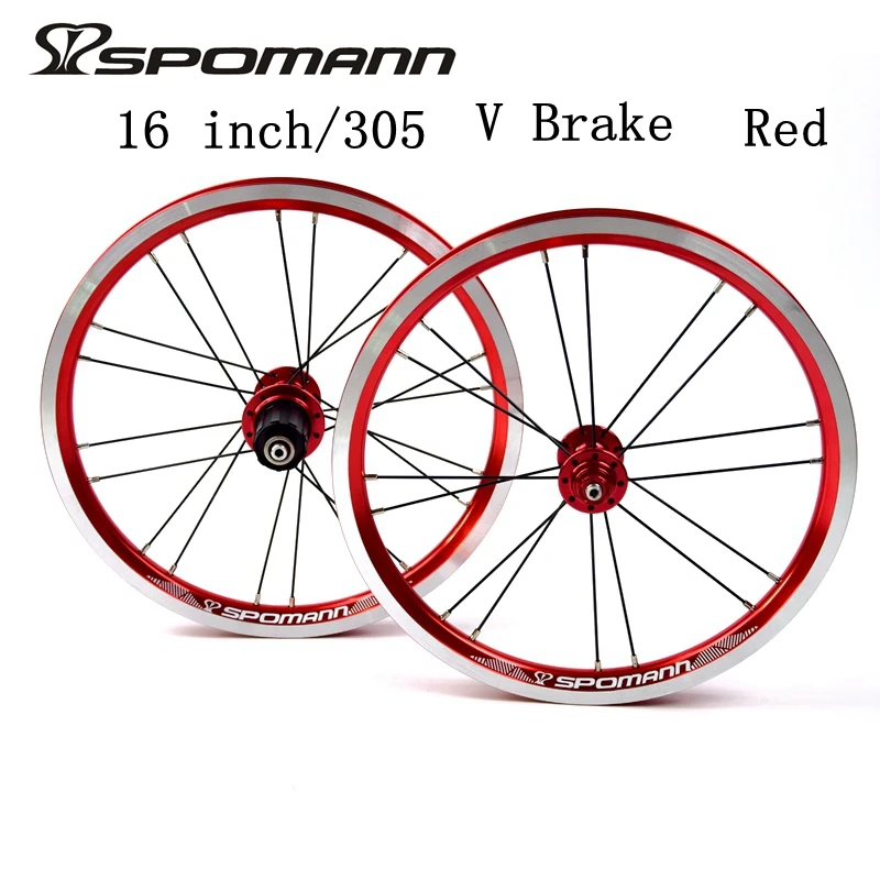 Spomann сверхлегкие 16 дюймовые велосипедные колеса комплект колес для BMX 11 скоростей