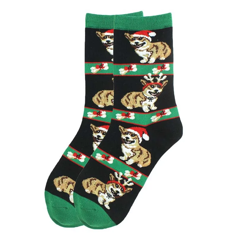 Для женщин с забавными героями мультфильмов счастливый Единорог красивые хлопковые носки Еда носки с животными принтами Harajuku Скейтборд носки, подарок на Рождество - Цвет: 11