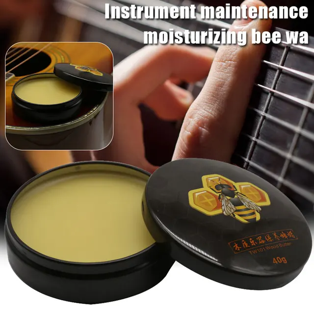 40G Wood Polishing Beeswax For Wooden Guitar Long Lasting Wax Natural Look Guitar Care Guitar Accessories Accesorios Guitarra