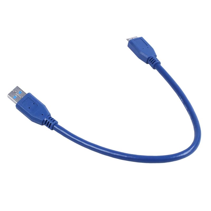 30 см синий USB 3 0 male - Micro-B Мужской кабель синхронизации и зарядки шнур питания |