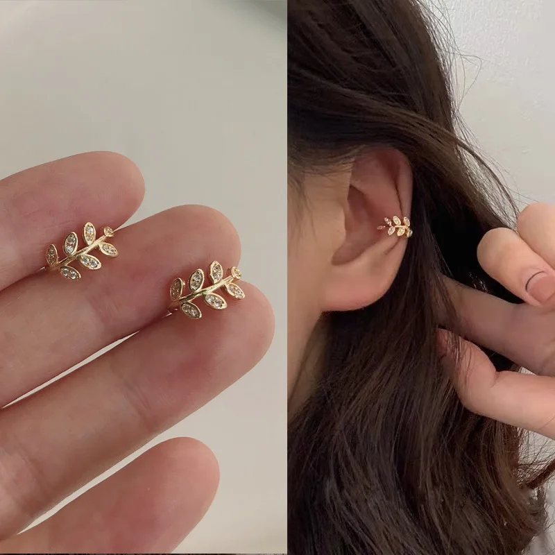 925 Sterling Silver Zircon Clip Earrings for Girl No Pierced Exquisite Adjustable Fine Jewelry Cuff Crystal Jewelry Ear Clips
