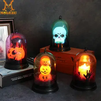 

Molezu 2020 New Halloween Decoration Props Pumpkin Lamp Led Light Skull Lamp Bar Ktv Tabletop Decoration Props