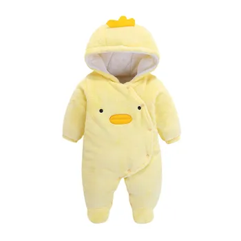 

Baby winter clothes Newborn Infant Baby Boys Girls Long Sleeve Cartoon Fleece Hooded Romper Jumpsuit #4S06