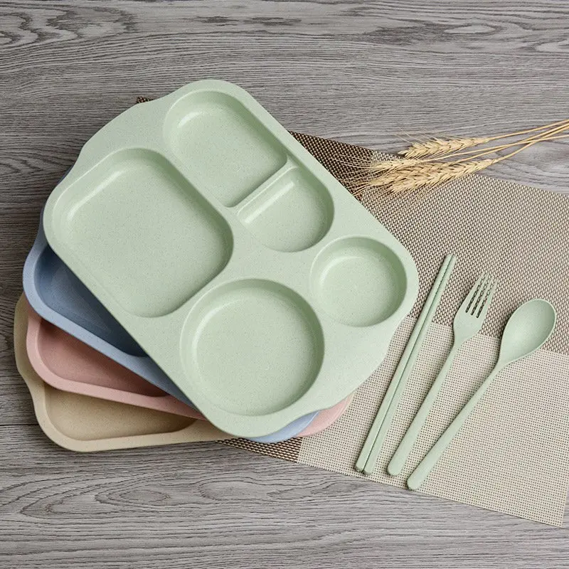 Детская тарелка для хранения продуктов питания, набор посуды для детей, Экологичная посуда для кормления