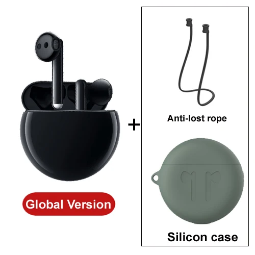 Беспроводная гарнитура huawei Freebuds 3 с глобальной версией, TWS, Bluetooth, наушники с активным шумоподавлением, Bluetooth 5,1, 20 часов работы - Цвет: Black add case