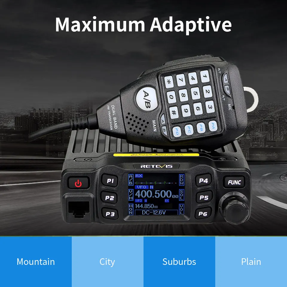 Retevis RT95 мобильный автомобильный радиоприемник двухстороннее радио двухдиапазонный УКВ любительских Ham радио приемопередатчик+ микрофон