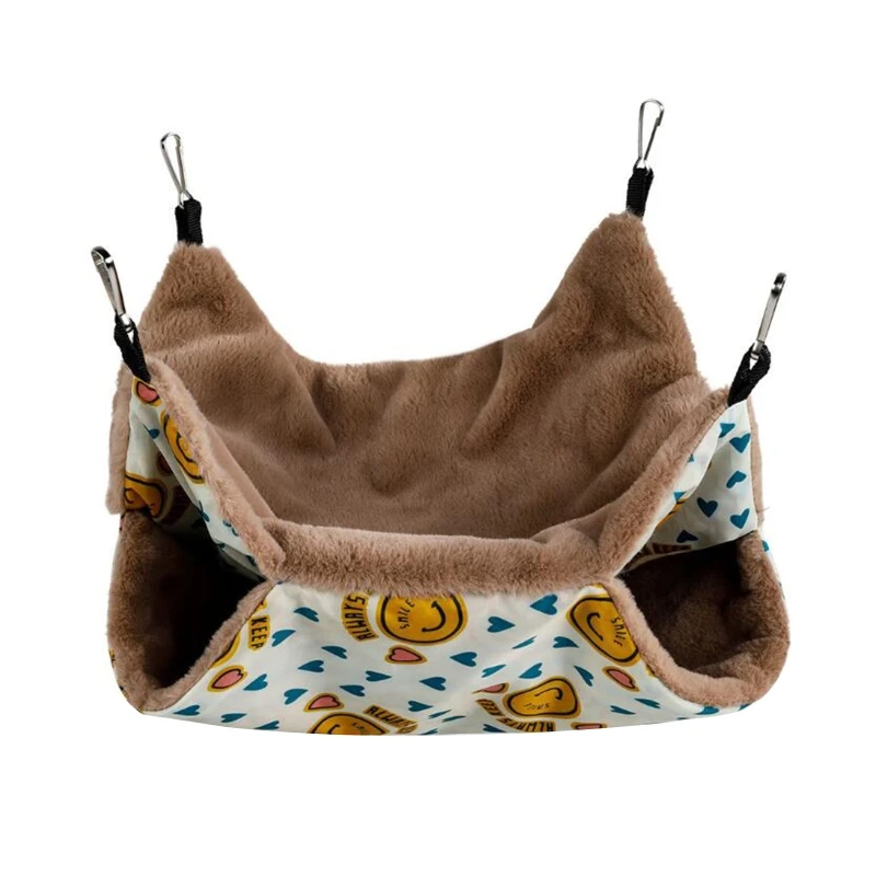 

Plush Hamster Hammock Double-layer Thicken Warm Sleeping Bag Nest Hanging Cage R9JC