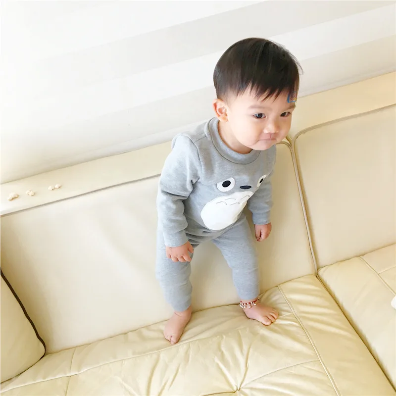 Г. Зимний стиль, Chen Mom, Бархатный спортивный костюм детское термобелье с рисунком коричневого медведя комплект из двух предметов с высокой талией и поясом