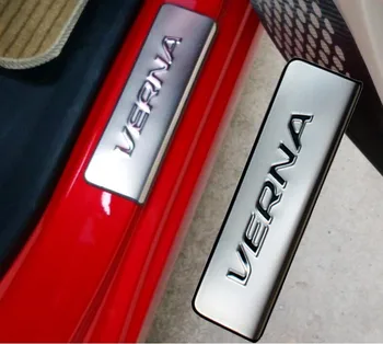 

High quality stainless steel Scuff Plate/Door Sill(Logo is "VERNA") For 2010-2011 VERNA/Solaris