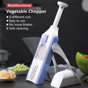 

Fruit Cutter Manual Food Proces Shredder Cutter Vegetable Slicer Manual Slicers 5 in1 Vegetable Slice Peeling Tool Kitchen Tool
