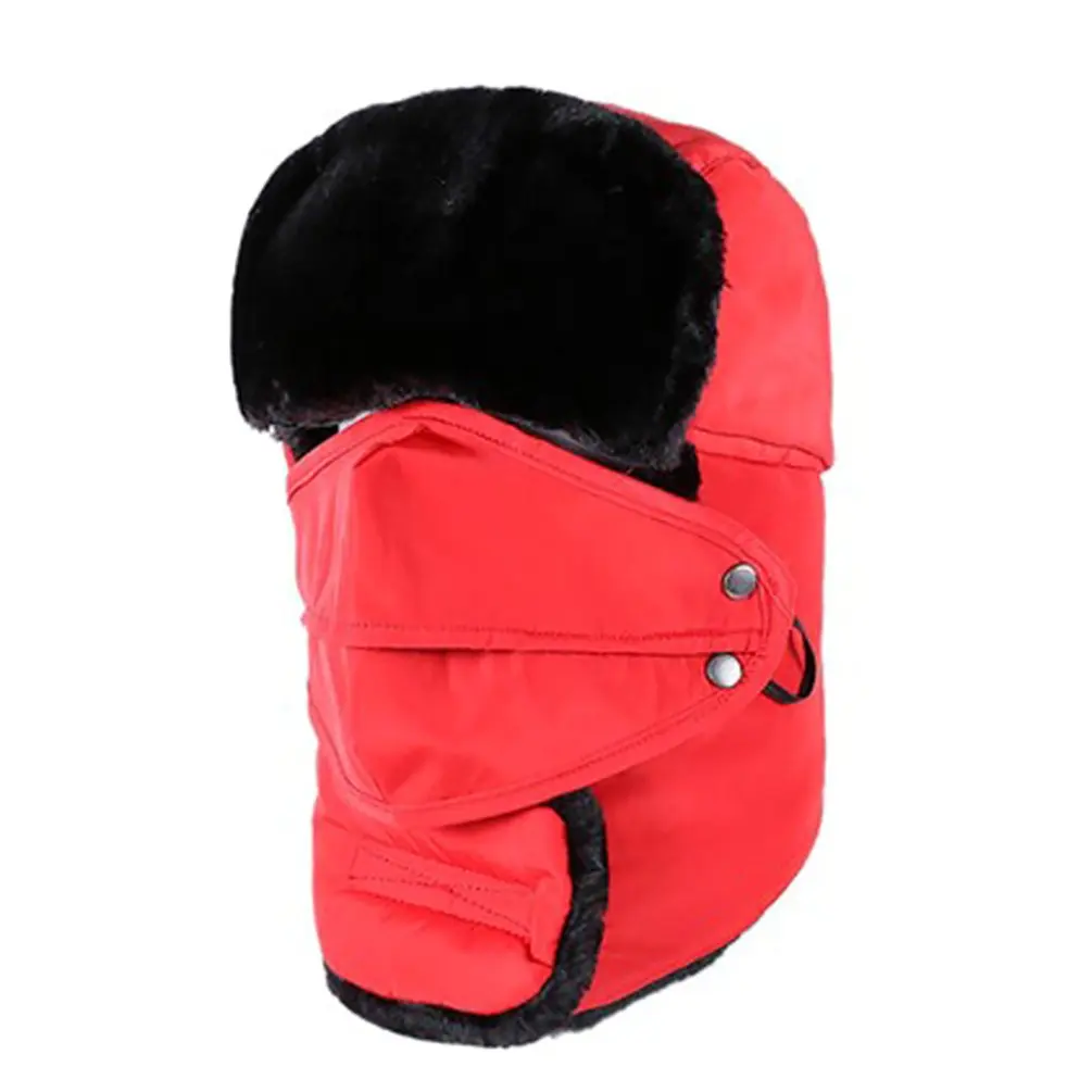Зимняя теплая шапка для мужчин и женщин, Корейская зимняя утолщенная бархатная теплая шапка Lei Feng, шапка для езды на шее