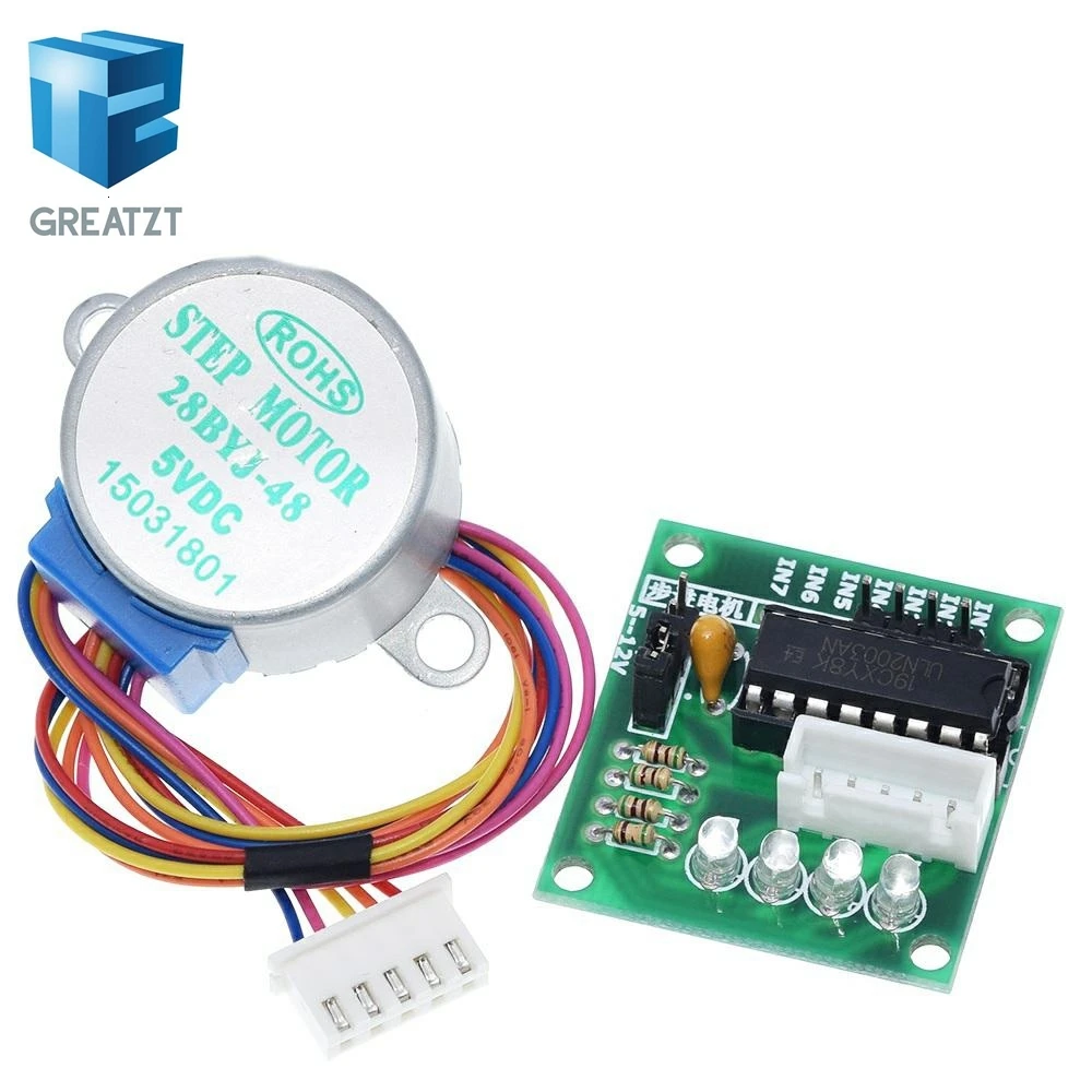 1 партия 28BYJ-48-5V 4 фазы Шаговые двигатели+ Драйвер платы ULN2003 для Arduino 1 х шаговый двигатель+ 1x ULN2003 драйвер доска - Цвет: 1 Set