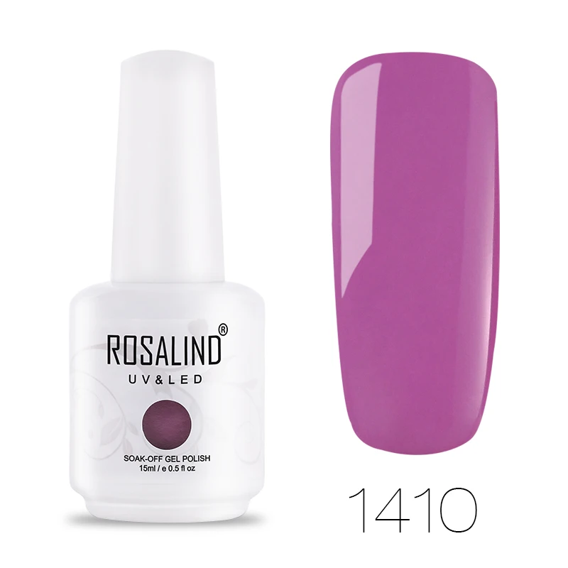 ROSALIND 15 мл Гель-лак для ногтей Блестящий неоновый Гель-лак белый замачиваемый Маникюр УФ светодиодный Лампа для дизайна ногтей Гель-лаки - Цвет: RH1410