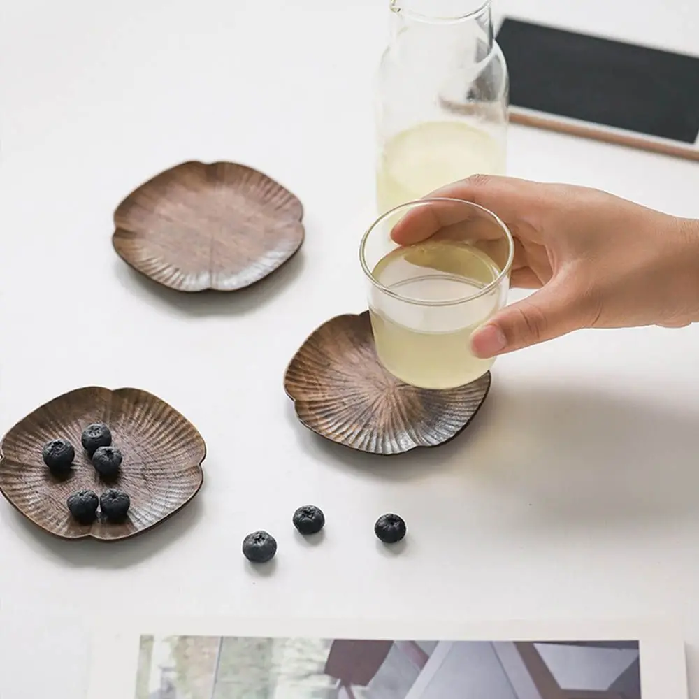 Accessories Kitchen Placemat Table Decoration Anti-scald Mat Petal coaster Coffee Mug Pad Wood Pads Tea Cup Mats | Дом и сад
