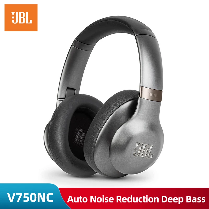 JBL V750NC Wireless Wired Headphone Portable Audio Bluetooth Headset Automatic Noise Reduction Deep Bass Video with Microphone