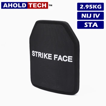 

Aholdtech 1PCS 2.95kg/p ISO NIJ IV 4 STA ESAPI PE+Alumina Rifle Hard Armor Bulletproof Ballistic Plate For Army Combat Police