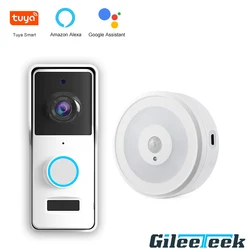 Wf005 wi fi campainha tuya câmera de vídeo inteligente pir detecção de movimento e remoto app vivo wake up two way voz interfone