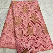Хлопчатобумажная кружевная ткань, высокое качество, кружевная Свадебная швейцарская вуаль, швейцарское кружево tissu, Африканская Хлопковая сухая кружевная ткань из Дубая 5Y