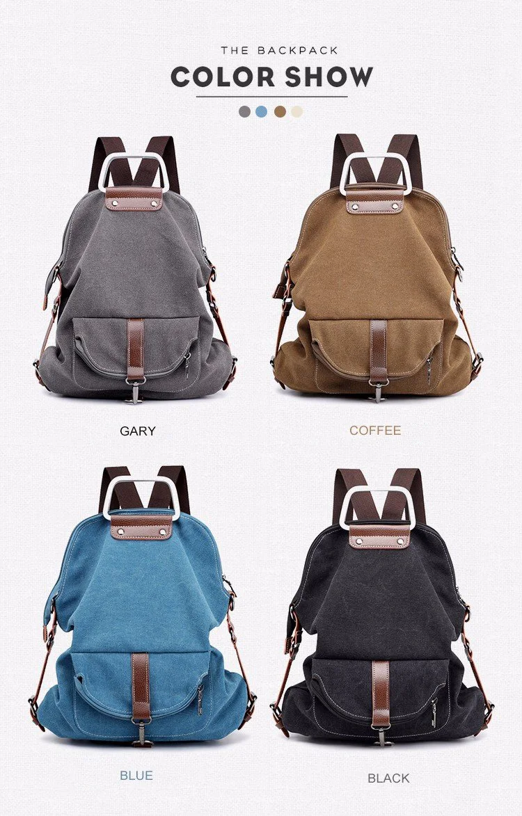 Дизайнерский водонепроницаемый холщовый женский рюкзак, школьная сумка через плечо для девочек-подростков, Модный женский рюкзак для путешествий Mochila