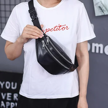 

Women Chest Bag Waist Packs For Unisex Female Pu leather Fanny Packs 2020 New Fashion Banana Ladies Belt Bum Bags