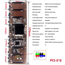 

Motherboard HM65+847 Integrated CPU BTC Minging Machine 8 Card Slots DDR3 Memory Motherboard For Rx580 1660 2070 3090