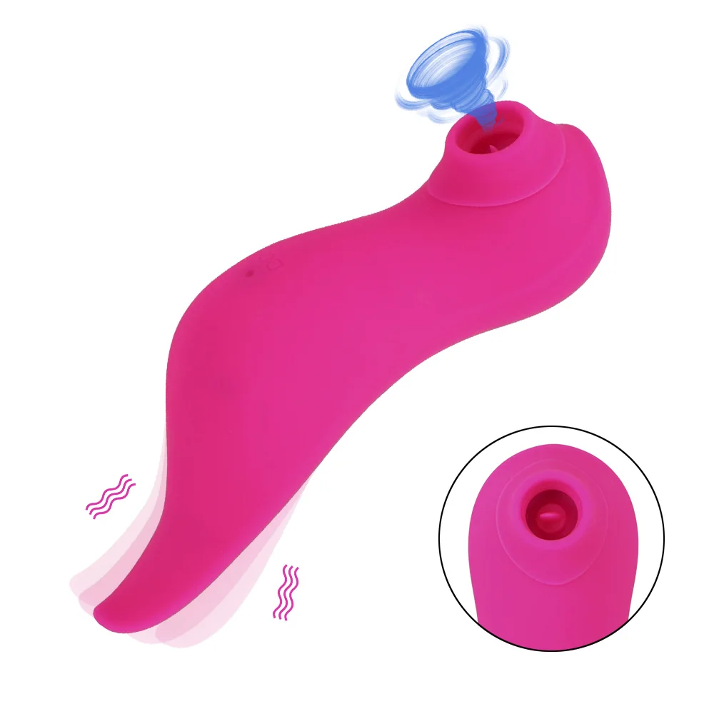 

G-spot Massager Nipple Stimulation 10 Modes Clitoral Sucking Vibrator Tongue Oral Licking Vibrator 2 in 1 Sex Toys for Women