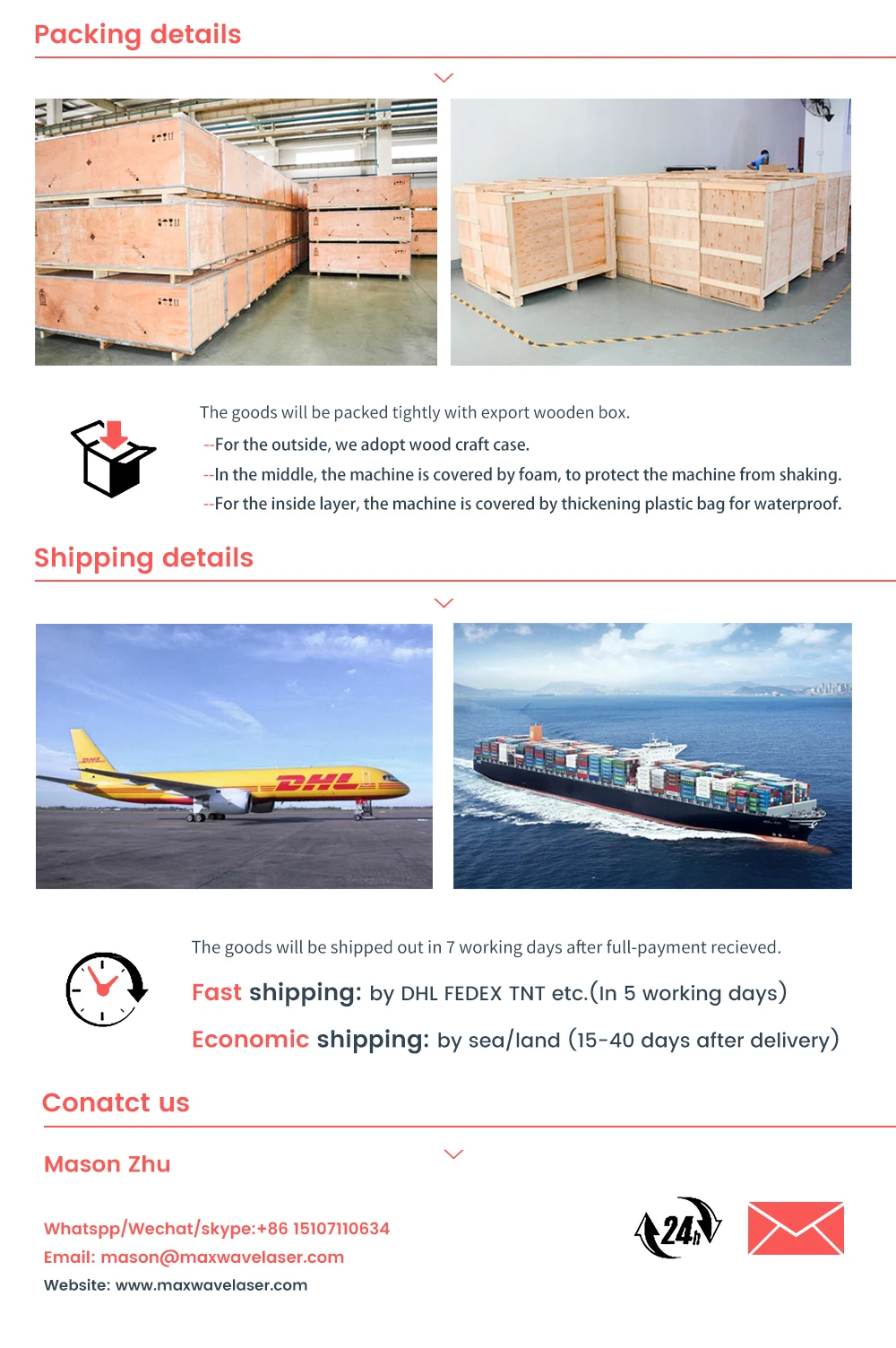 packing shipping CONTACT