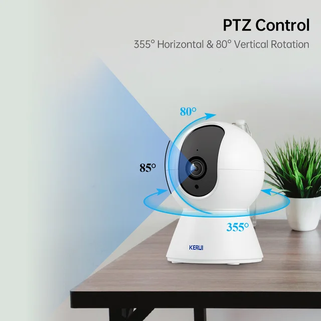 KERUI - Mini Cámara IP Inteligente Tuya HD, Grabadora de Seguridad para el Hogar, Wi-Fi, Inalámbrica, 720p, 1080p, CCTV, Vigilancia por IR, Visión Nocturna, Monitor para Bebé - Imagen 6