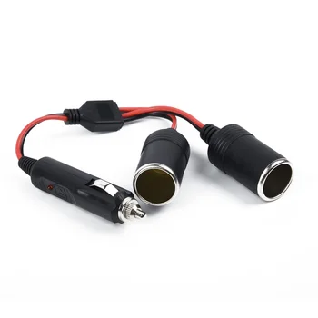 

New 12-24V Two Power Car Cigarette Lighter Socket Plug Adapter Charger Splitter