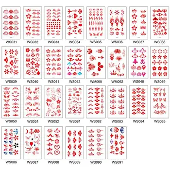 

30 Sheets Ornaments Stickers Tattoo Stickers for Forehead Face Chest Arm Stickers Waterproof Fresh Temporary Decorative Stickers