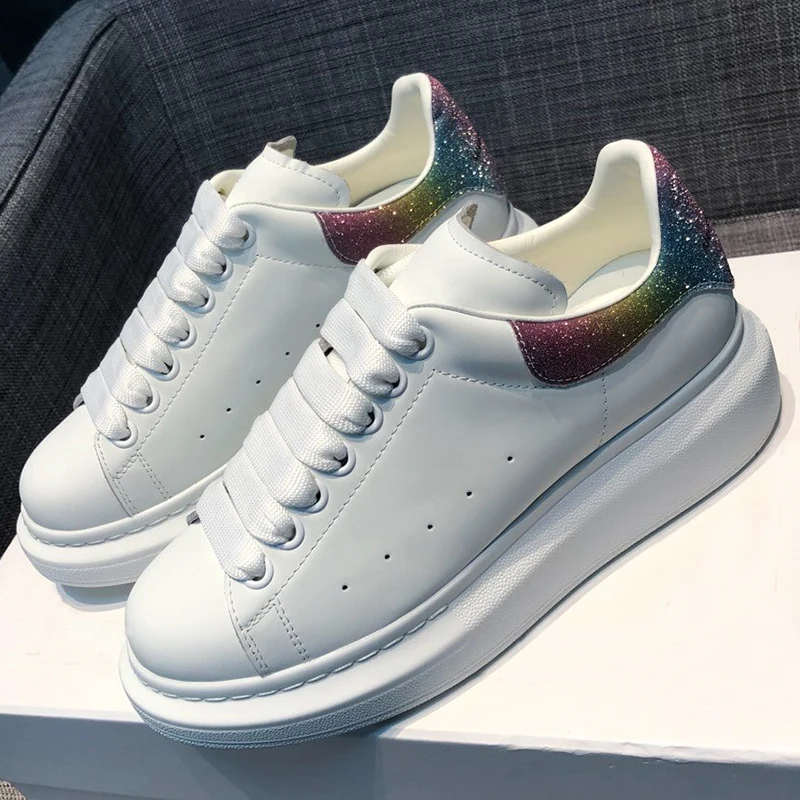 Women Sneakers White High Luxury Sneakers Women Men Big Size Sneakers White
