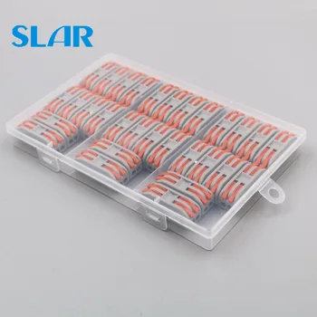 

30pcs in box PCT-2-2 2pin mini fast wire Connector Universal Compact Wiring Connectors push-in Terminal Block Lever 0.08-2.5mm2