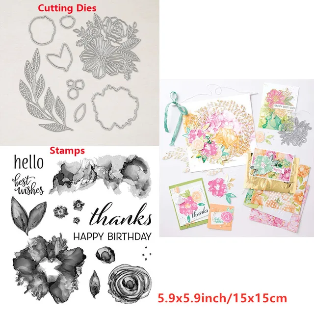 Cooking Tools Flowers  Trees Stars Cats Sending Hugs Transparent Clear Stamps And Dies for DIY Scrapbooking Craft Cards 2021 New 18
