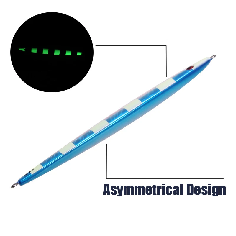 Тонущий быстро скоростной вертикальный металлический джиг 100 г 150 г 200 г Светящиеся джигггинг лодки для соленой воды рыболовная приманка глубокое море