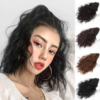 

long blonde hair black Terry pony tail heat resistant female heat resistant synthetic hair extended hair