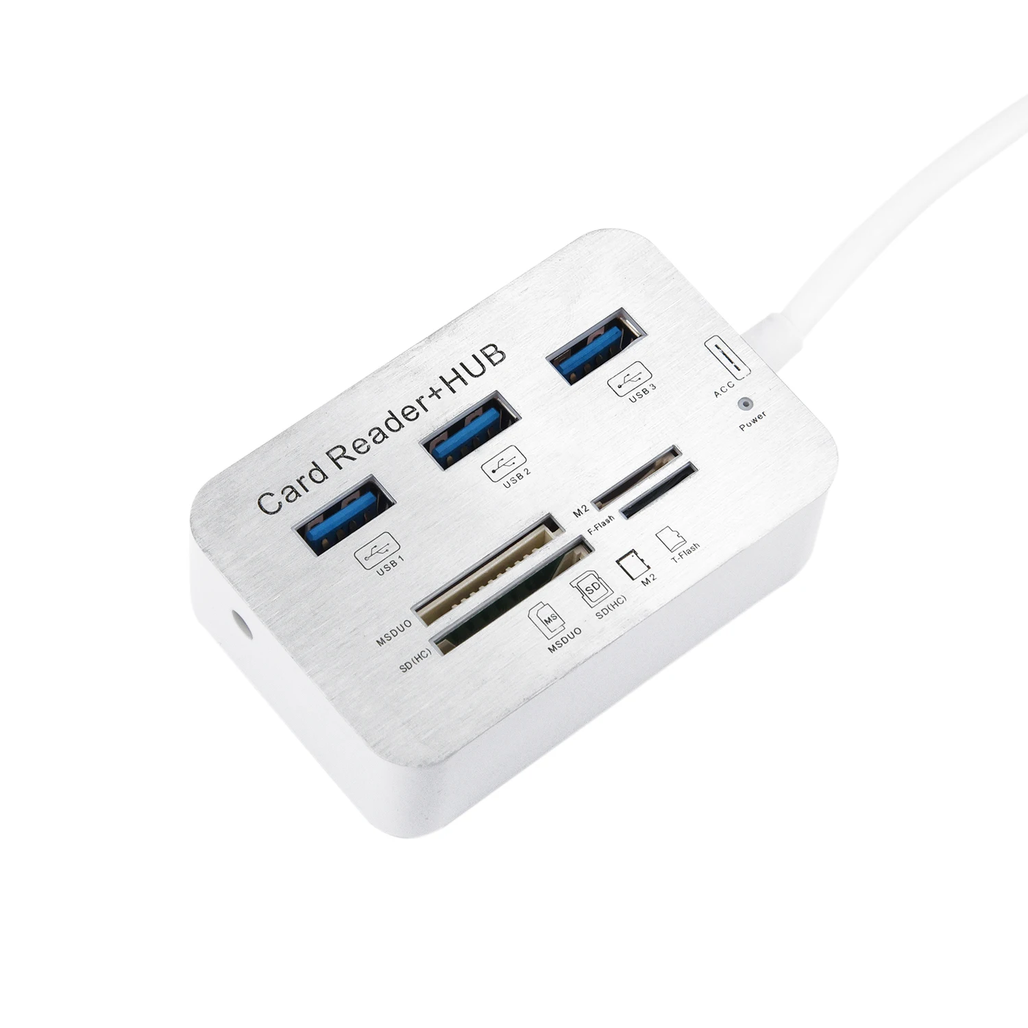 Многофункциональный SD/MMC Micro SD MS/PRO/Сера DUO M2/Флеш-карты памяти TF картридер USB концентратор с верхом, комбо, высокий обзор Скорость 3 Порты и разъёмы USB 3,0 считыватель карт OTG концентратор