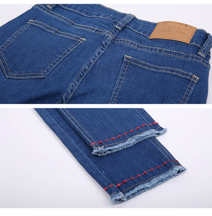 LEIJIJEANS, Новое поступление, модные классические повседневные джинсы, с вышивкой, с усами, для ног, средняя талия, женские джинсы размера плюс, 9199