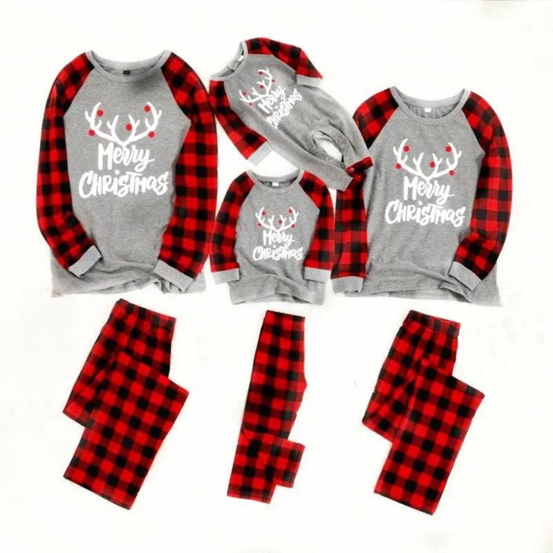 

Family Christmas Matching Pajamas Set Xmas Adult Kids Cute Nightwear Pyjamas Deer Family Matching Outfits Family Look Sleepwear