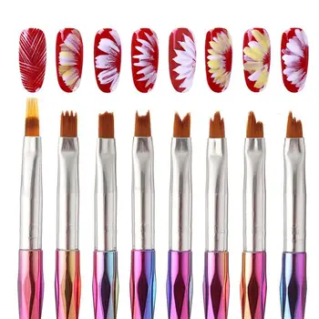 

8Pcs Nail Art Brushes Nail Dotting Pen Nail Painting Pen Manicure Colored Drawing Brushes Colorful
