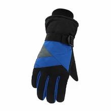 Новые лыжные перчатки полный палец толстые водостойкие ветрозащитные теплые пушистые перчатки для рук уличные зимние велосипедные перчатки