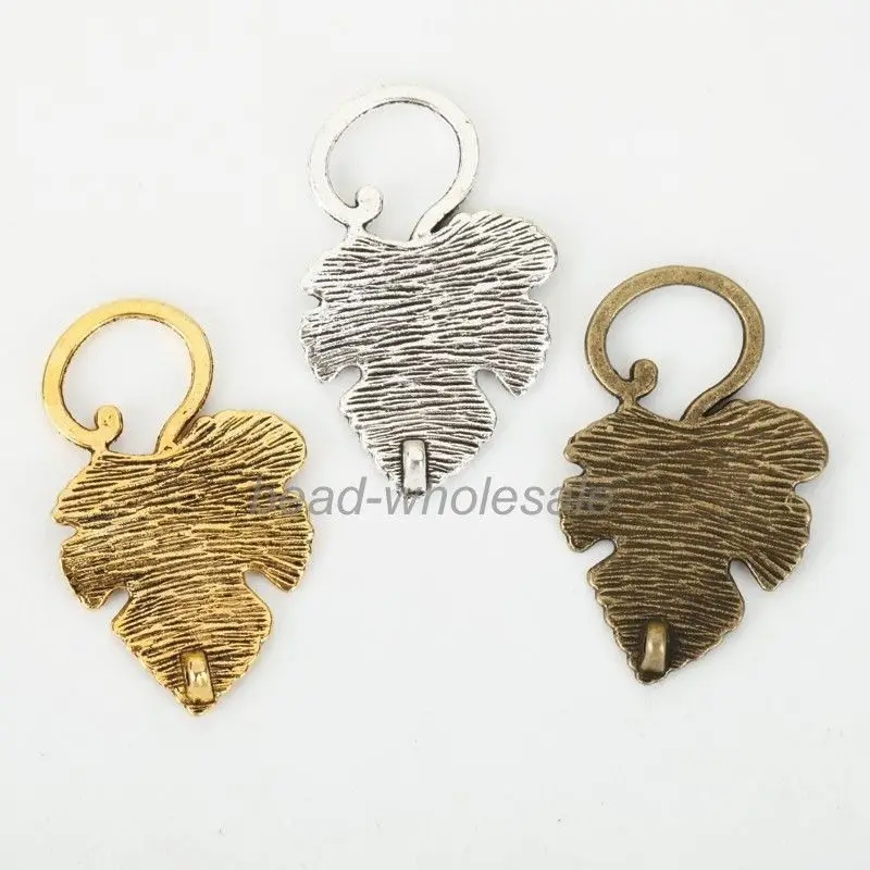 

10Pcs/ lot Grape Leaf Toggle Clasps Connectors for Jewelry Making Diy Bracelet Necklace Wholesale Supply