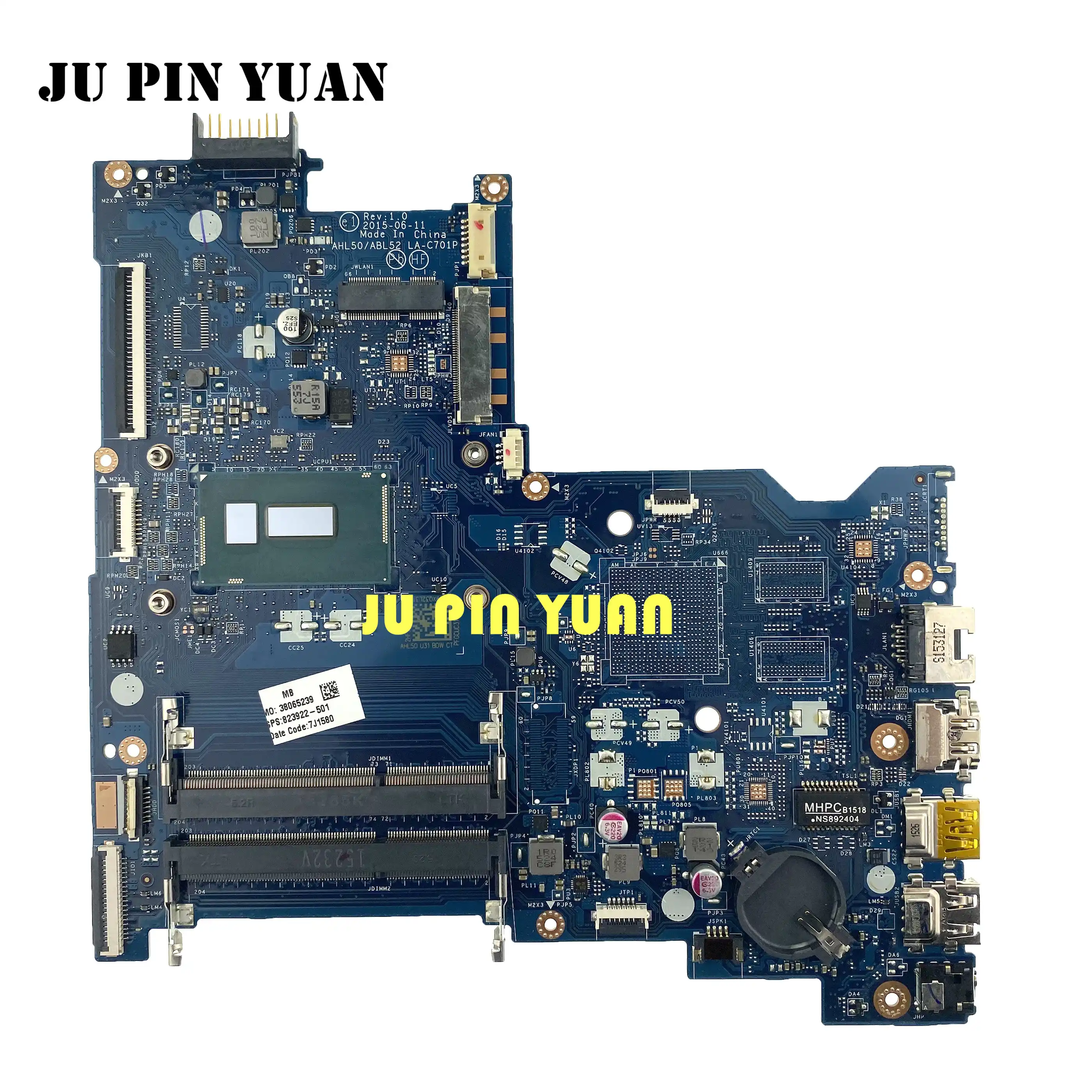 Материнская плата для ноутбука HP 15 AC 15T с ЦПУ 3825U все функции полностью