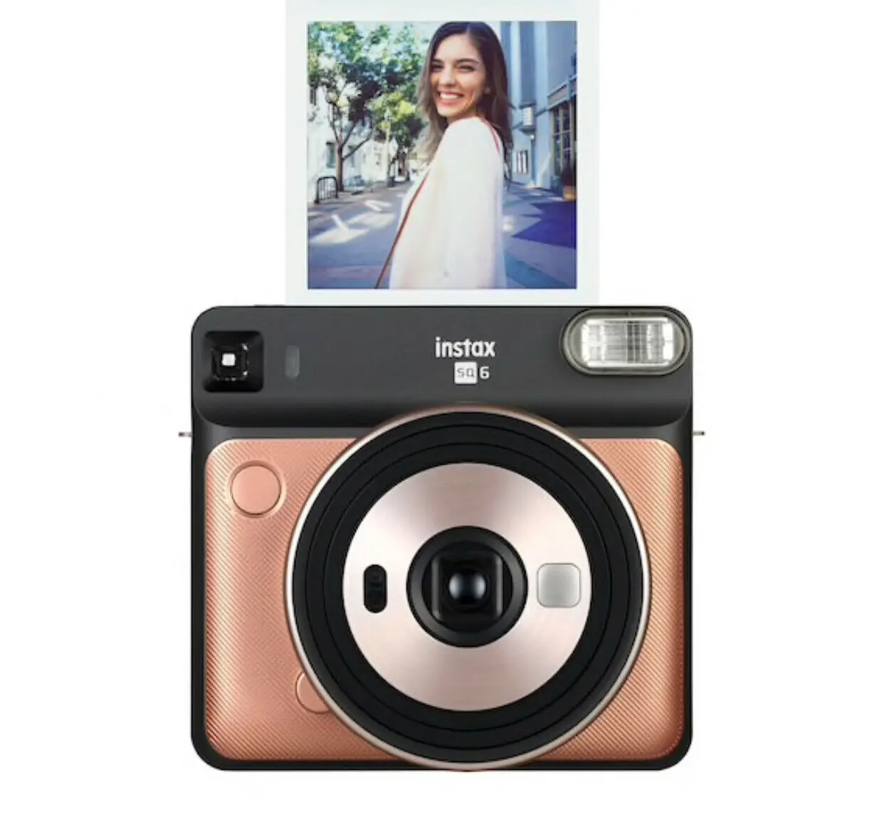 Используется, Fujifilm instax квадратная SQ6 мгновенная камера(румяна золото) с 3 упаковками квадратной черной рамки пленка Комплект
