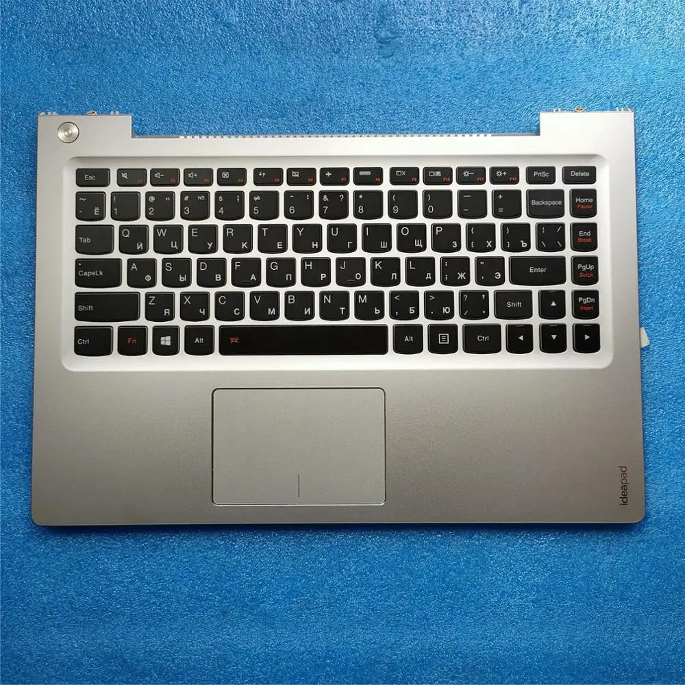 RU Клавиатура для ноутбука lenovo U330p U330 U330TRussian клавиатура с серебряной чехол и Упор для рук с сенсорной панелью