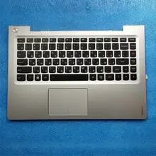 RU Клавиатура для ноутбука lenovo U330p U330 U330TRussian клавиатура с серебряной чехол и Упор для рук с сенсорной панелью