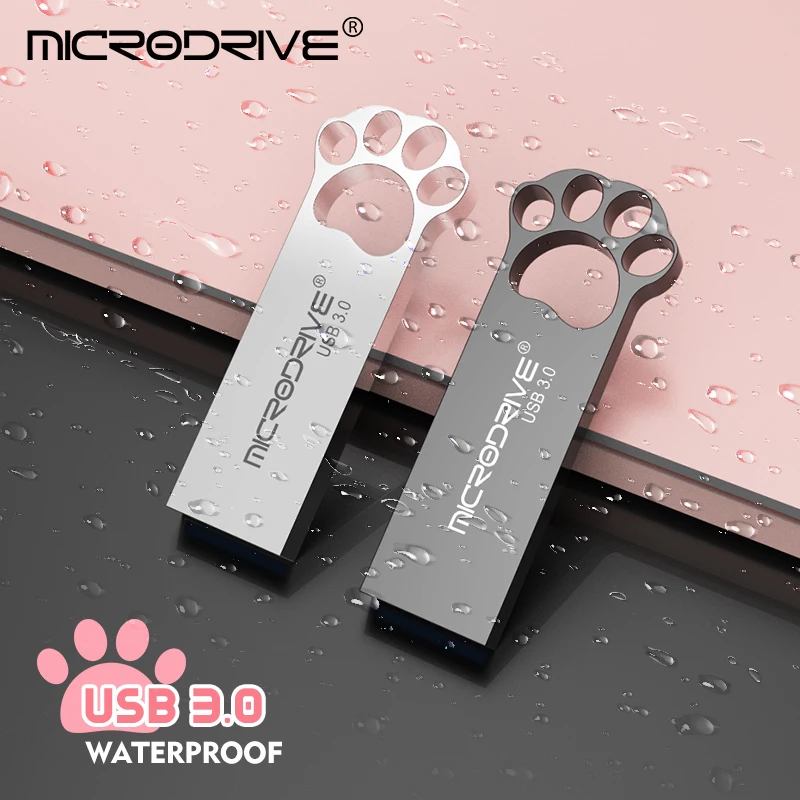 Cat claw metal USB 3.0 flash drive 16GB 32GB Pen drive waterproof pendrive 64GB 128GB thumb U disk memory Stick Gift usb flash drive,flash drive