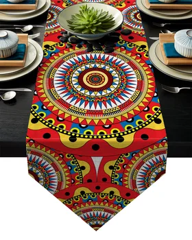 

Colorful Texture Geometric Mosaic Modern Minimalist Table Runner Hotel Family Dinner Table Decoration