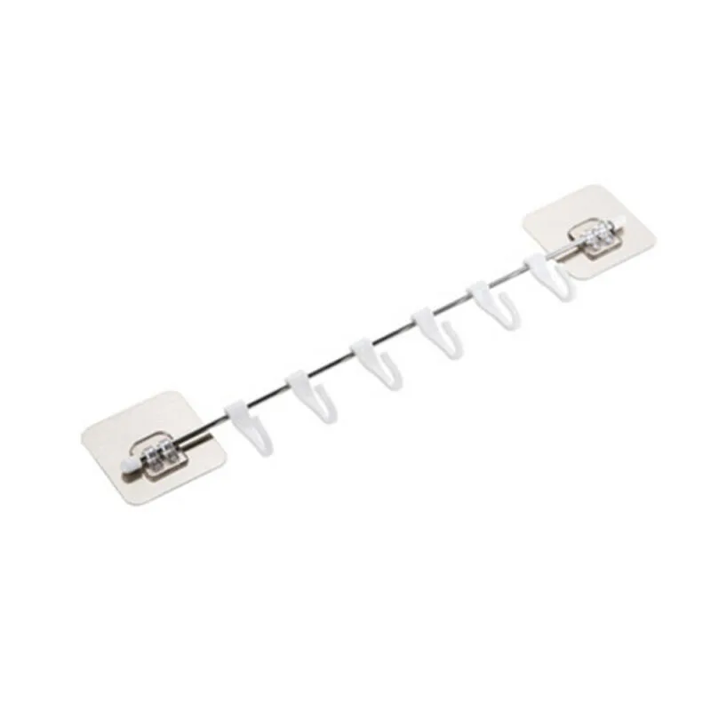 6 крючков самоклеющиеся держатель для кухонных полотенец фирма повесить хранения Вешалка-органайзер