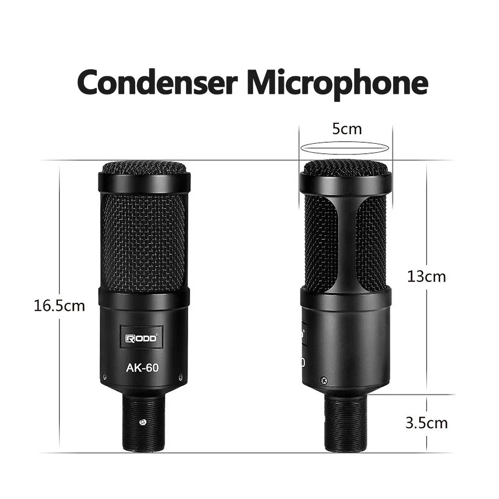Condenser Karaoke Microphone for PC Phone Mic Live